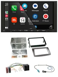 JBL USB 2DIN MP3 Bluetooth AUX Autoradio für Alfa Romeo Mito ISO 955 08-14 silbe