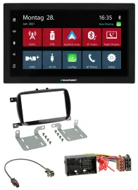 Blaupunkt MP3 Bluetooth DAB 2DIN USB Autoradio für Fiat 500X ab 2016 klavierlack