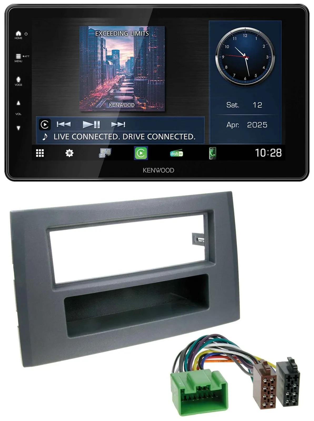 Kenwood MP3 Bluetooth USB DAB Autoradio für Volvo XC90 (16 Pin, 2002-2014)