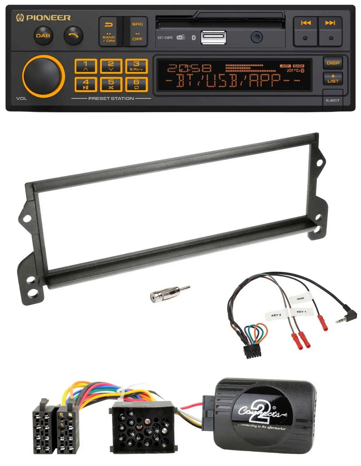 Pioneer DAB Lenkrad USB Bluetooth Autoradio für Mini (2001-2002)