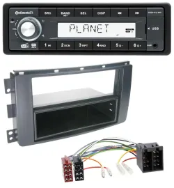 Continental MP3 AUX USB DAB 1DIN Autoradio für Smart ForFour 454 ForTwo 451 ISO