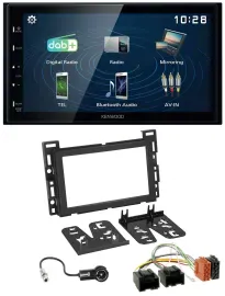 Автомагнитола Kenwood 2DIN Bluetooth MP3 USB DAB (для Chevrolet, Opel GT 2007–2009)