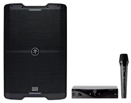 Mackie SRM210 V-Class 10” 2000w Bluetooth Active PA DJ Speaker+AKG Wireless Mic