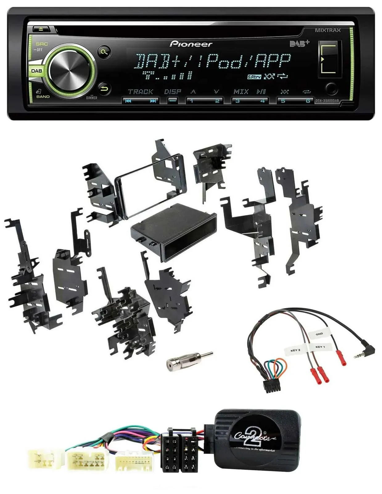 Автомагнитола Pioneer для Toyota RAV4 (2001–2005) с CD, DAB, USB, MP3, совместима с кнопками на руле