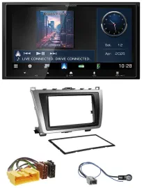 Kenwood Bluetooth 2DIN USB DAB MP3 Autoradio für Mazda 6 08-12 schwarz-silber