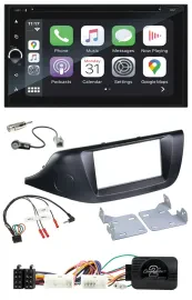Blaupunkt USB DAB Bluetooth 2DIN TMC Lenkrad Navigation für Kia Ceed ab 2012 sch