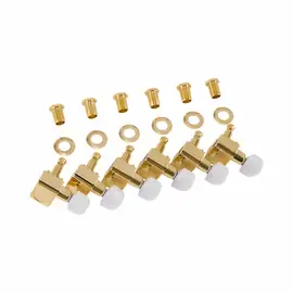 Колки гитарные Fender Deluxe Cast/Sealed Guitar Tuning Machines with Pearl Buttons Set of 6