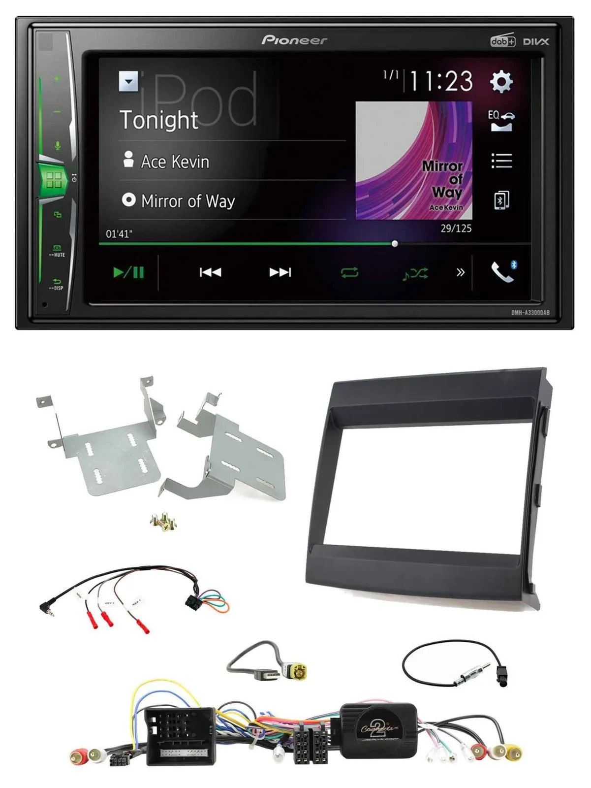Pioneer 2DIN Lenkrad DAB USB Bluetooth Autoradio für Porsche Cayenne 2011-2016