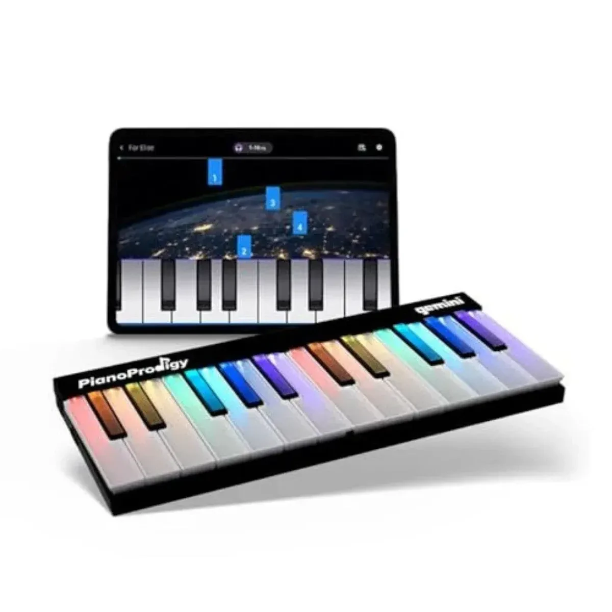 MIDI-клавиатура Gemini GPP-101 PianoProdigy 24 клавиши, беспроводная, RGB-подсветка