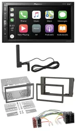 Автомагнитола Pioneer 2-DIN USB Bluetooth DAB MP3 для Iveco Daily (2006–2014) темно-серая