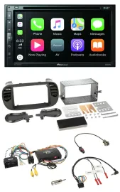 Pioneer DVD 2DIN Lenkrad DAB Bluetooth USB Autoradio für Fiat 500 14-15 soft tou