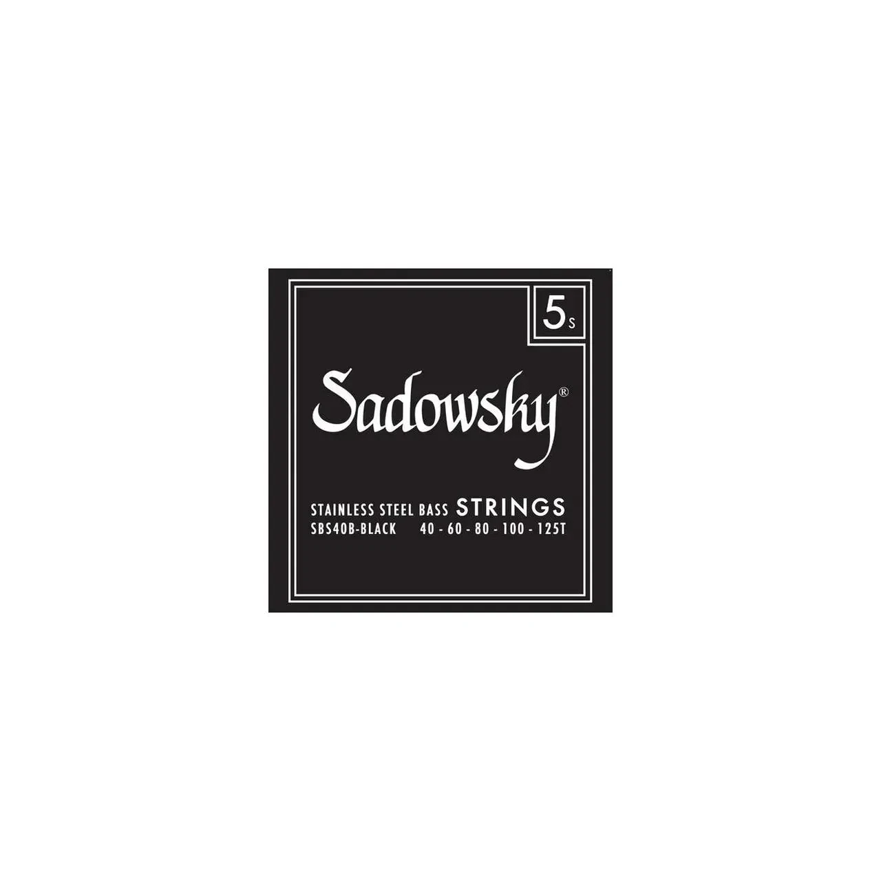 Струны для бас-гитары Sadowsky SBS 40B-1 Black Label нержавеющая сталь, Taperwound (набор, 5 струн, 40–125)
