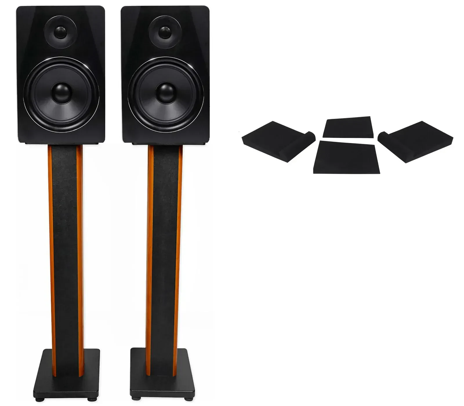 Активный студийный монитор Rockville APM8B Black с аксессуарами (пара)