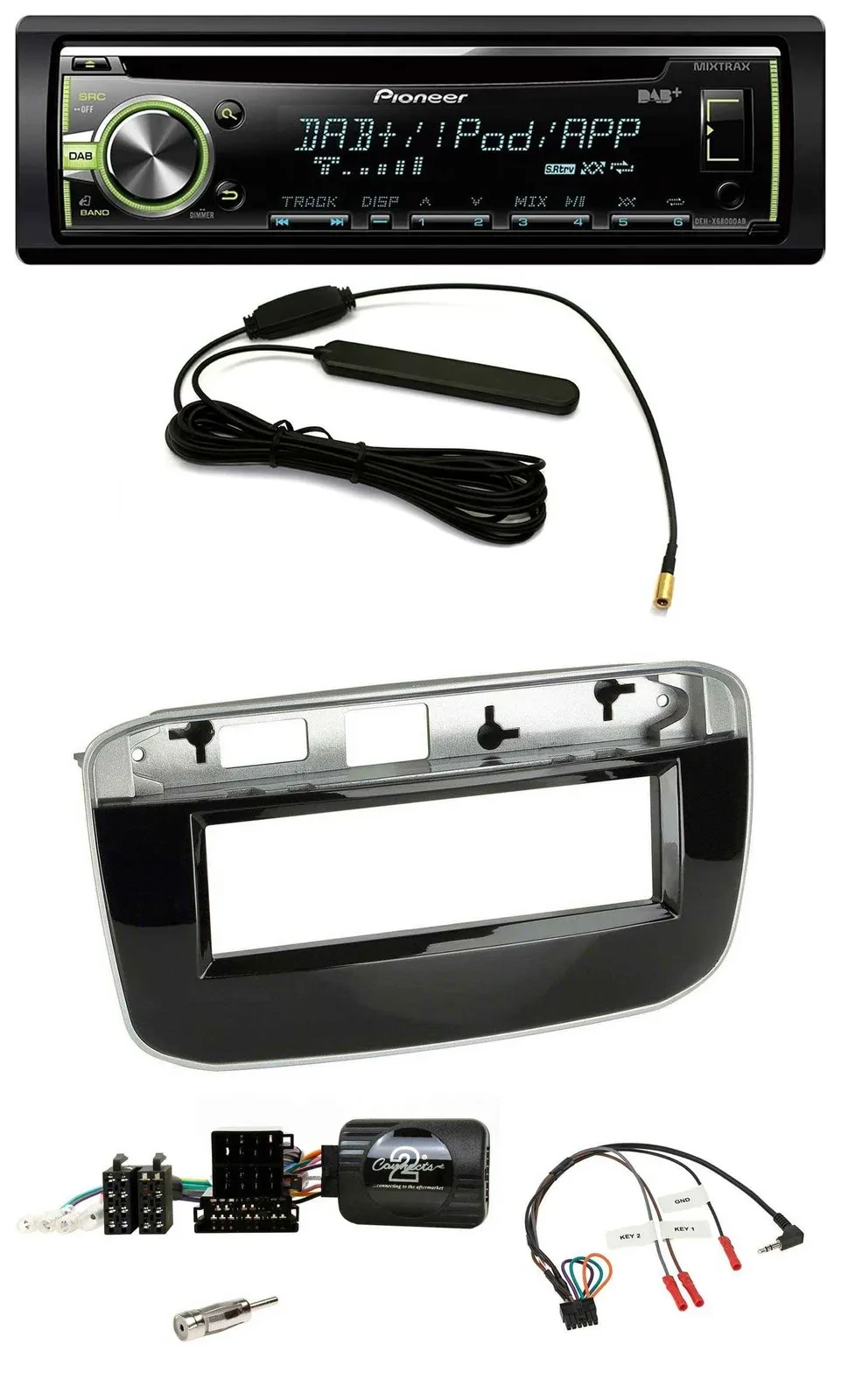 Pioneer MP3 USB CD DAB Lenkrad Autoradio für Fiat Punto Punto Evo ab 2009