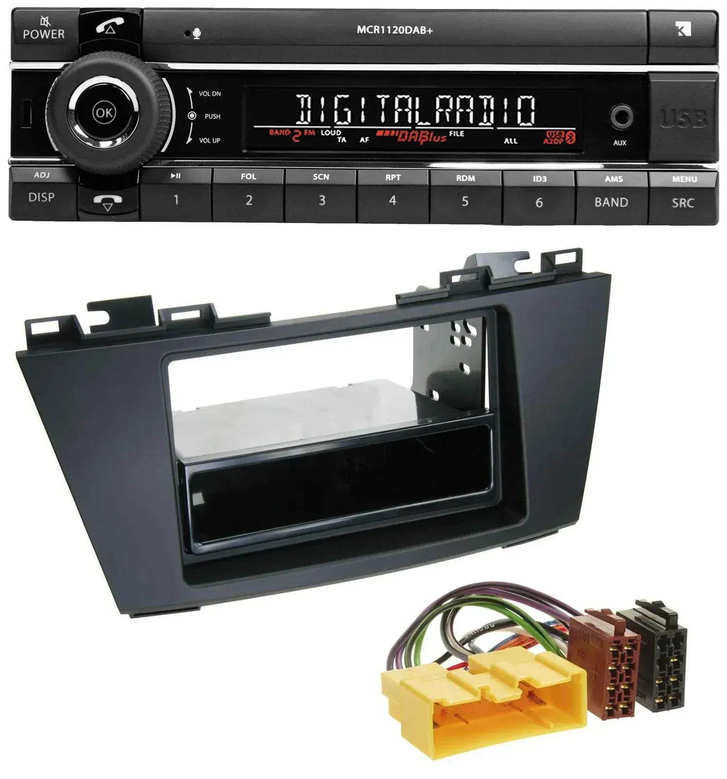 Kienzle Bluetooth MP3 USB DAB Autoradio für Mazda 5 (ab 2010)