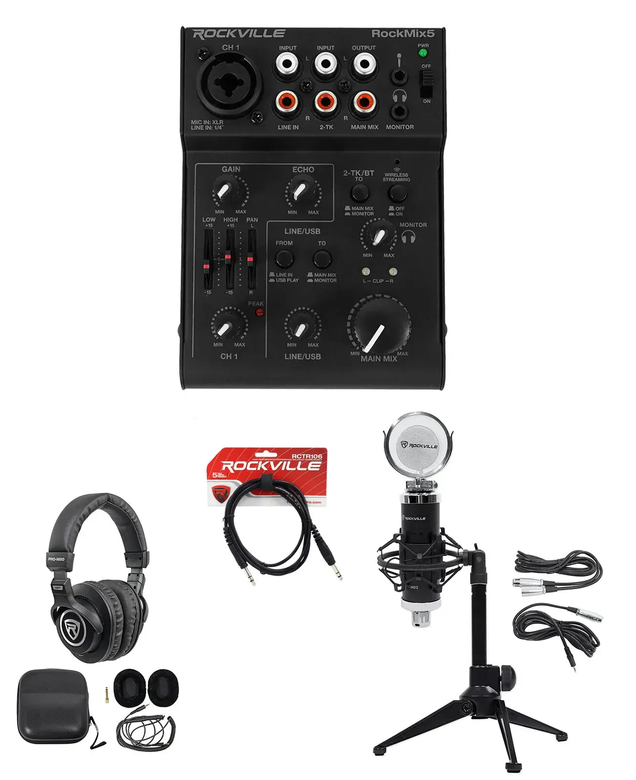 Комплект для подкастов Rockville RockMix 5 RCM03 GAME 1