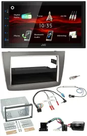 JVC USB Bluetooth Lenkrad DAB 2DIN Autoradio für Alfa Romeo Mito 2008-2014 silbe