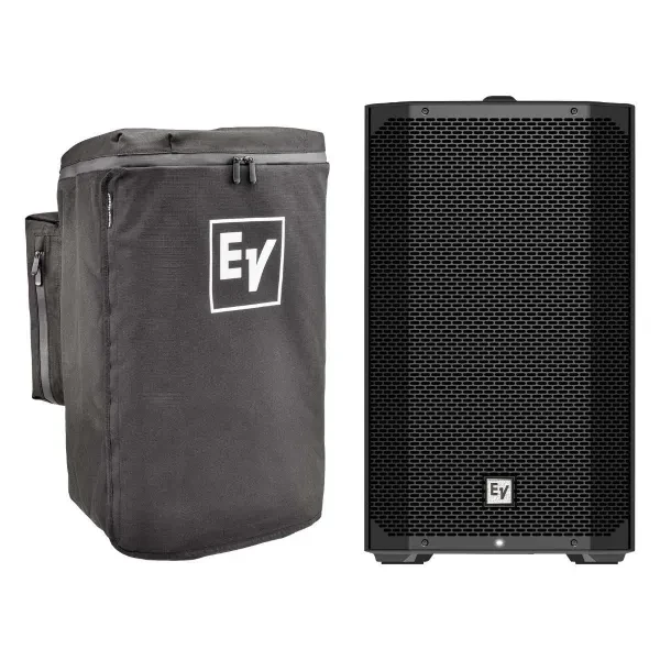 Electro-Voice EVERSE 12 Black Battery Powered DJ PA Speaker in Black w Rain C...