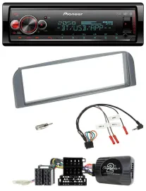 Автомагнитола для Alfa Romeo 147/GT (2007–2010) Pioneer Bluetooth, USB, DAB, поддержка управления на руле, антрацит