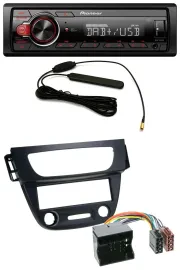 Pioneer MP3 DAB 1DIN AUX USB Autoradio für Renault Megane 3 09-14 Quadlock schwa