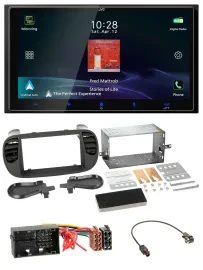 JVC USB Bluetooth 2DIN DAB MP3 Autoradio für Fiat 500 ab 12 soft touch