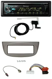 Pioneer MP3 AUX CD USB DAB Autoradio für Renault Twingo ab 2015 beige-grau