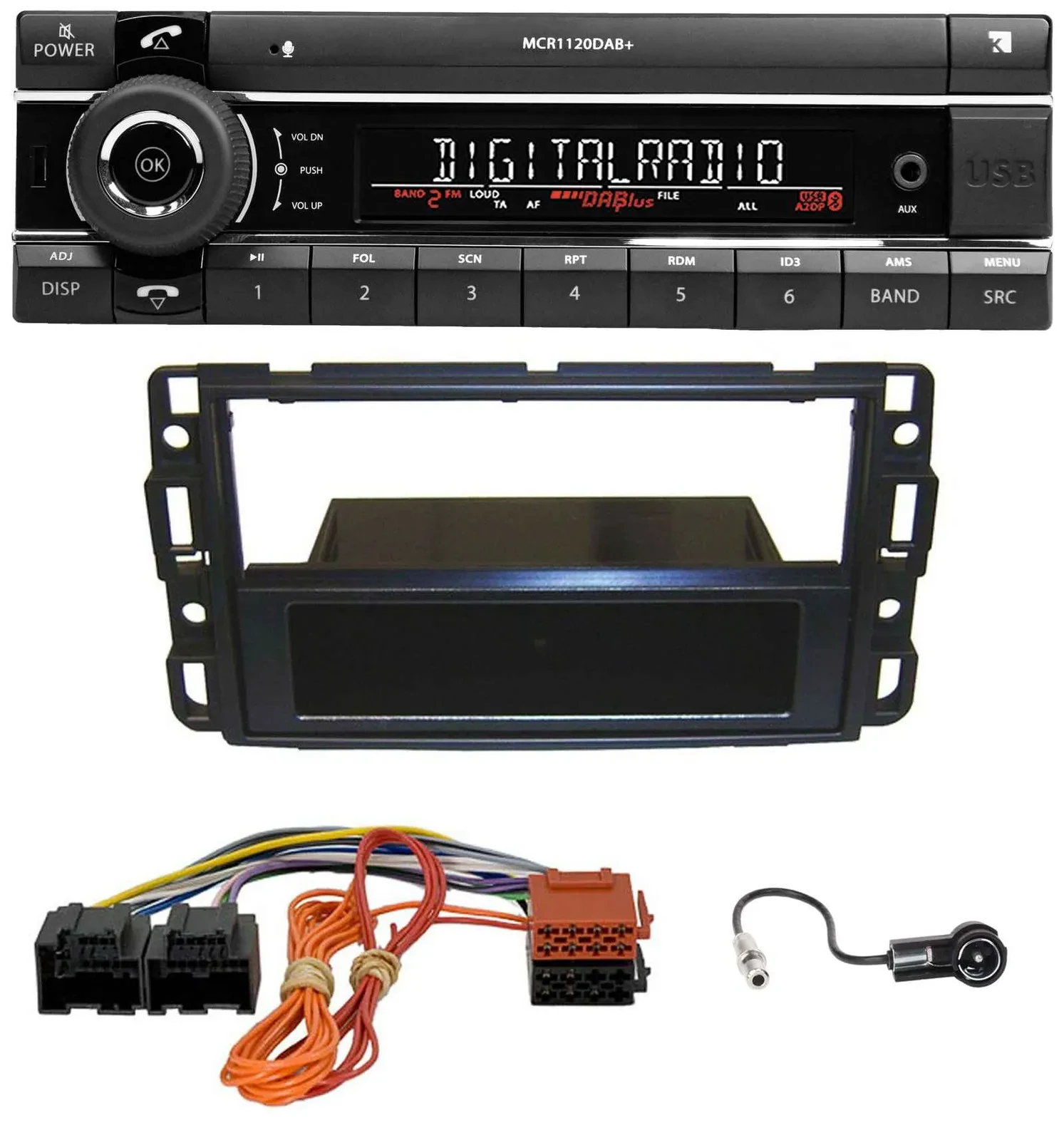 Автомагнитола для Cadillac BLS (2006–2010) Kienzle Bluetooth, MP3, USB, DAB