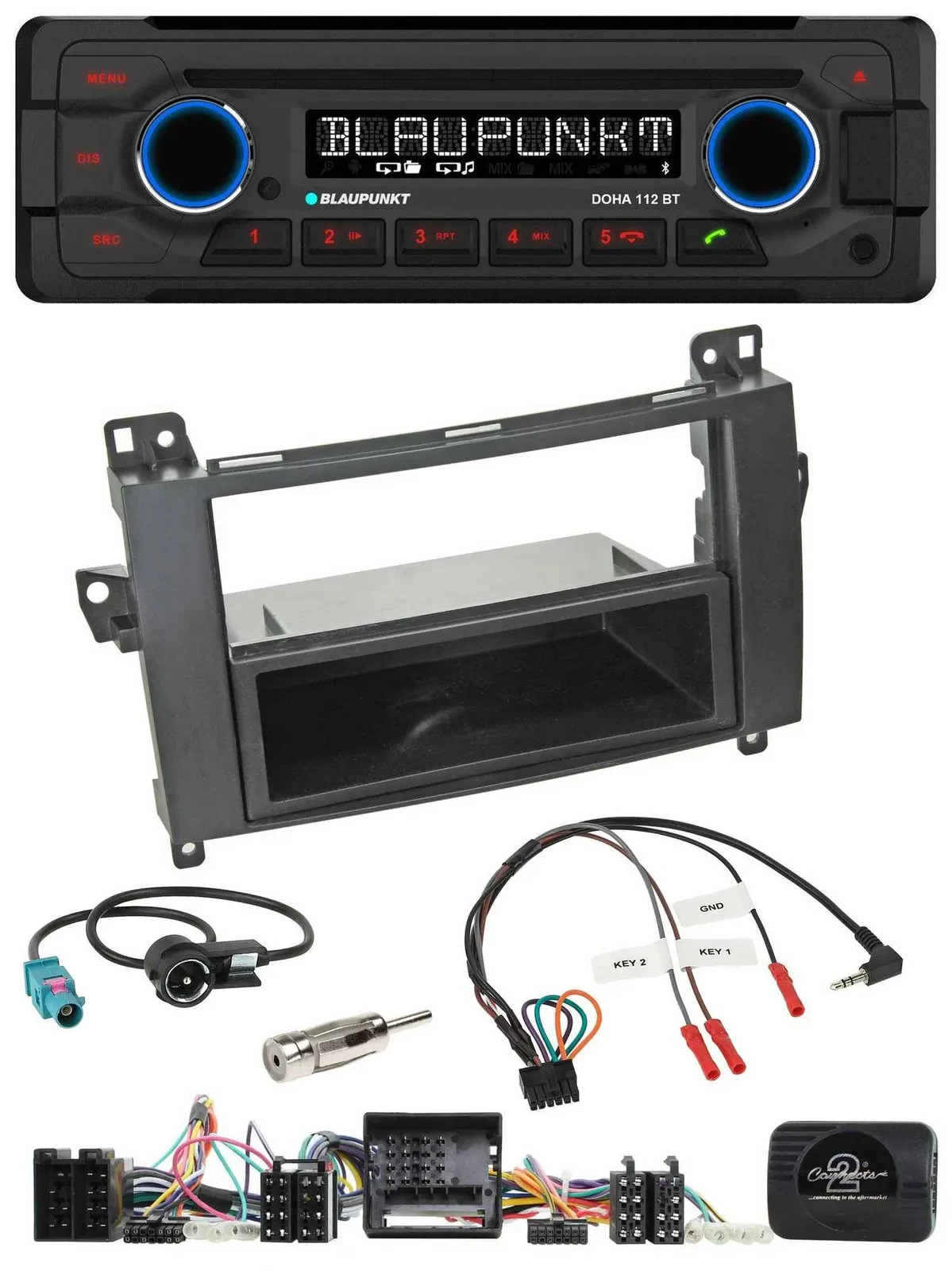 Blaupunkt Lenkrad MP3 CD Bluetooth USB Autoradio für Mercedes Vito Viano W639 Au