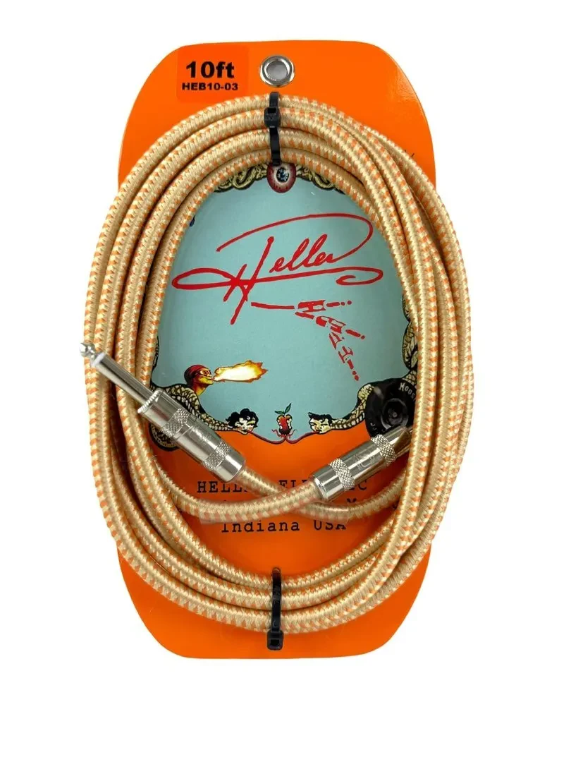 Инструментальный кабель Henry Heller HEB10-03 10 ft (3.05 м), 1/4" Jack, золотой/мандариновый твид