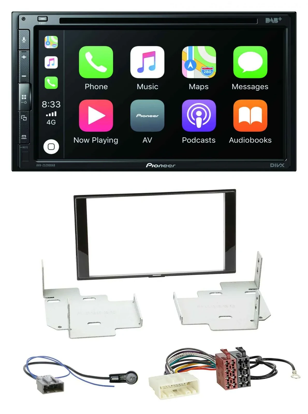 Pioneer DVD 2DIN MP3 DAB Bluetooth USB Autoradio für Nissan Micra Note ab 2013