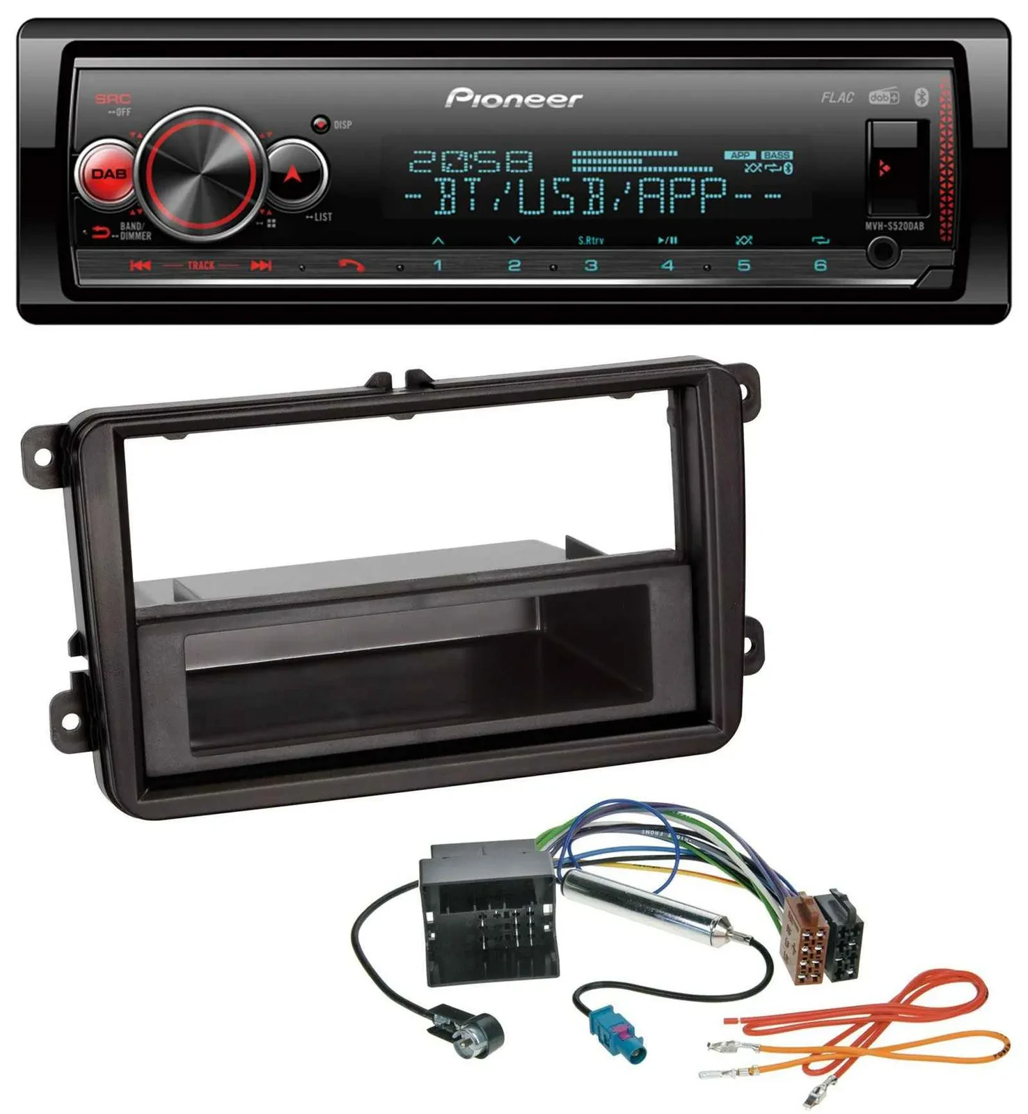 Pioneer Bluetooth USB MP3 DAB Autoradio für Seat Alhambra ab 10 Leon 09-12 Toled
