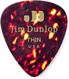 Dunlop Celluloid Shell Teardrop Thin 485P05TH 12Pack  медиаторы, тонкие, 12 шт.