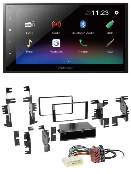 Pioneer USB Bluetooth DAB 2DIN MP3 Autoradio für Nissan Cube ab 09 Frontier ab 1