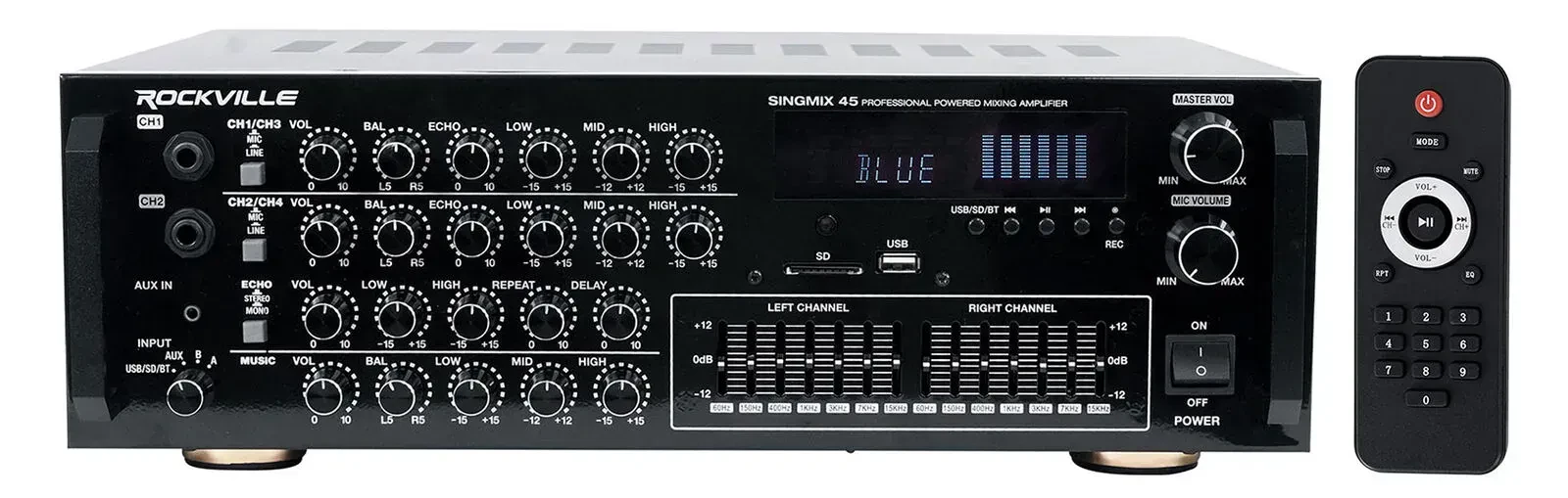 Усилитель мощности Rockville SingMix 45 Black 1000W