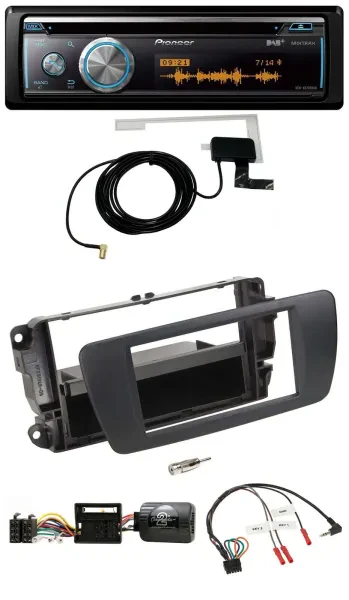 Pioneer Bluetooth DAB Lenkrad USB CD Autoradio für Seat Ibiza nitschwarz