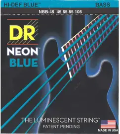 Струны для бас-гитары DR Strings Neon Blue NBB-45