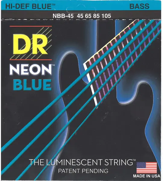 Струны для бас-гитары DR Strings Neon Blue NBB-45