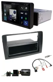 Pioneer DAB Lenkrad Bluetooth USB Autoradio für Fiat Idea 2006-2012 schwarz