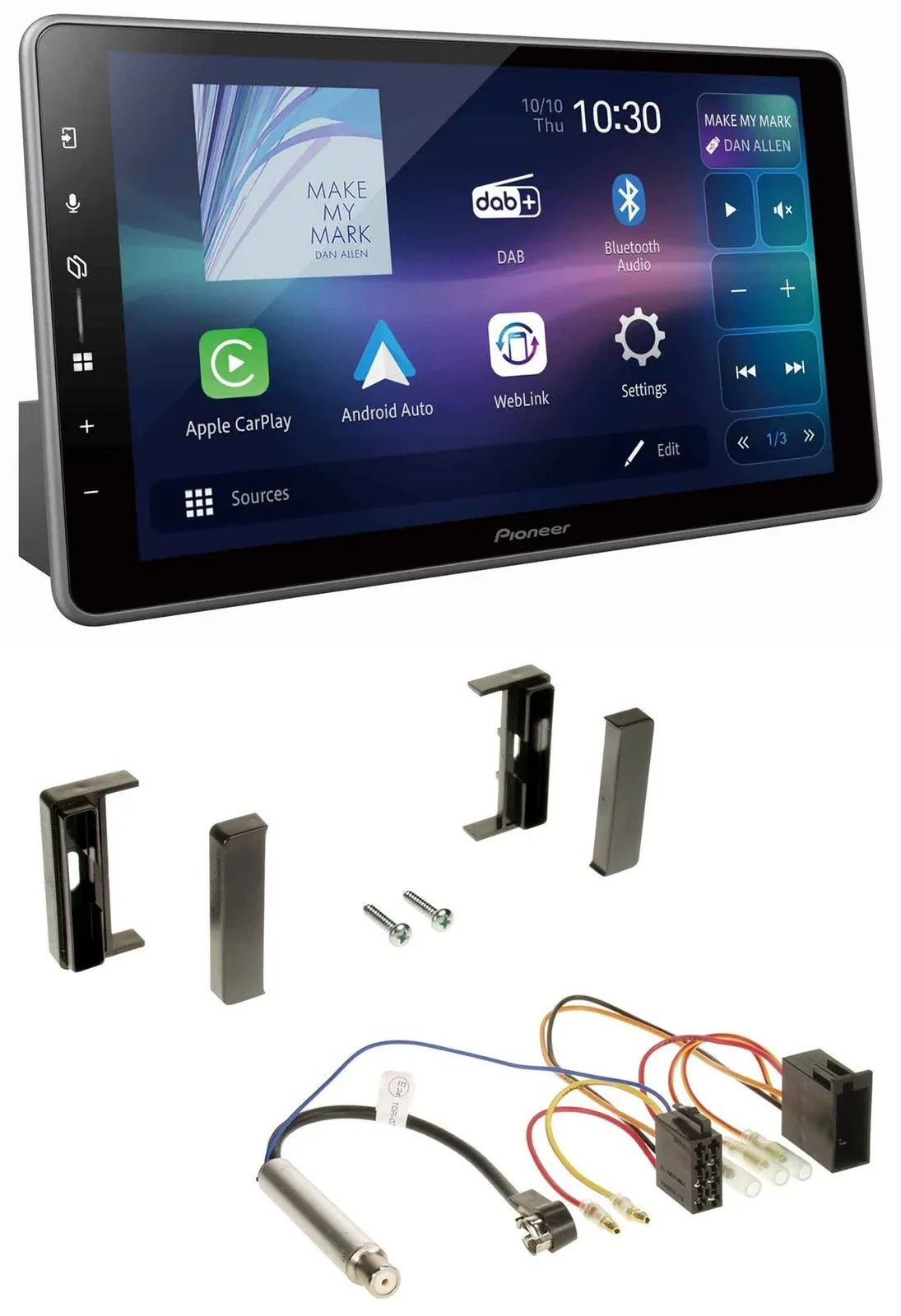 Pioneer Bluetooth USB DAB MP3 Autoradio für Audi TT (1998-2006) - ISO