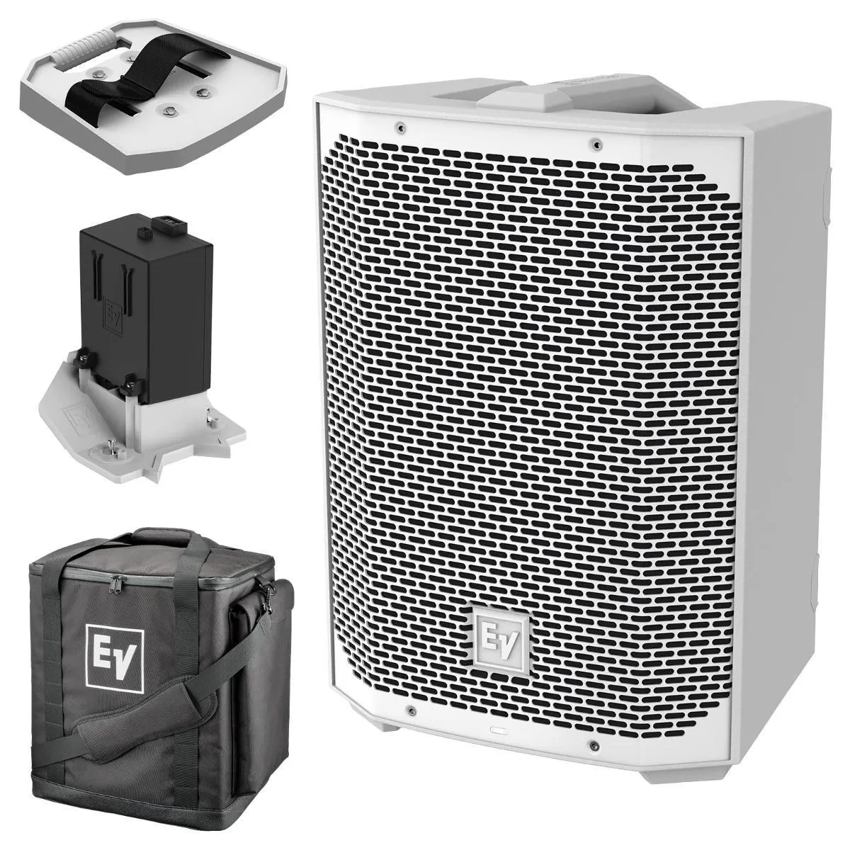 Electro-Voice EVERSE8 8" White Active Powered DJ Battery Powered Speaker w To...