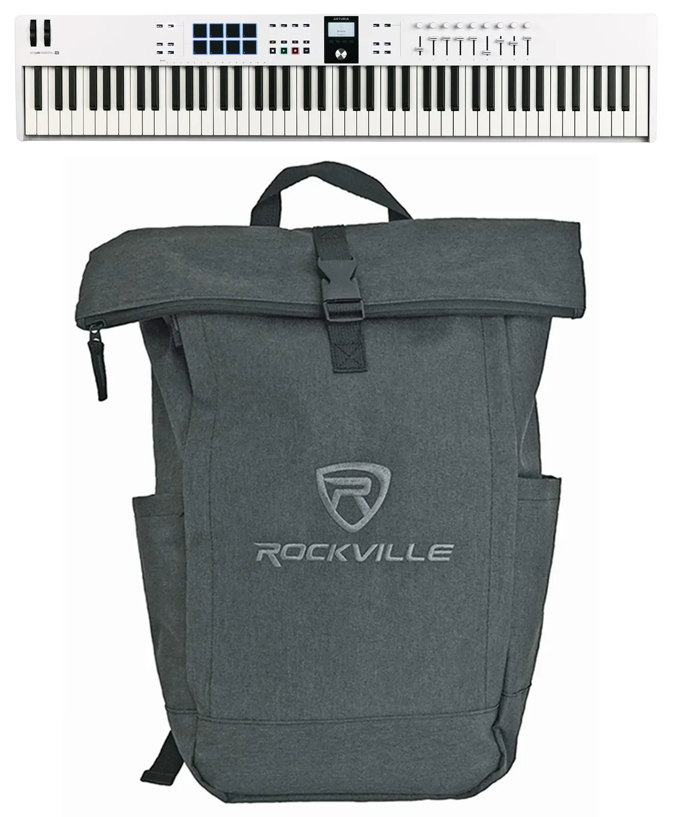 MIDI-клавиатура Arturia KEYLAB ESSENTIAL Mk3 88 белый с сумкой для ноутбука