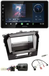 Автомагнитола для Suzuki Vitara (с 2015) Kenwood Bluetooth, USB, DAB, чёрный глянец