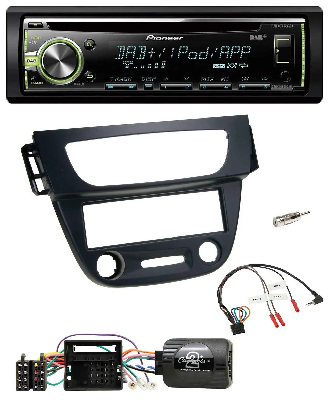 Автомагнитола для Renault Megane III (2009–2012) Pioneer DAB, CD, USB, MP3, черная