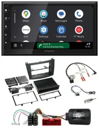 Автомагнитола Kenwood 2DIN, DAB, Bluetooth, USB, для Mazda 3 2009–2013 (аналоговое управление с руля)