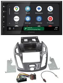 Автомагнитола для Ford Transit Kenwood 2DIN, DAB, Bluetooth, USB, MP3 (2012-, для комплектаций без дисплея)
