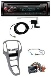 Pioneer DAB CD MP3 USB Bluetooth Autoradio für Opel Astra J ab 2009 Titan grau