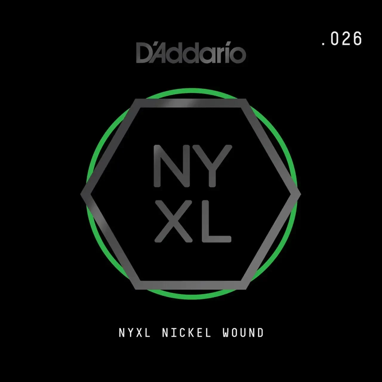 Струна одиночная D'Addario NYNW026 NYXL Nickel Wound Single 026