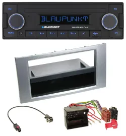 Автомагнитола для Ford Fiesta/Focus 2004–2008 Blaupunkt DAB, USB, Bluetooth, MP3, серебристая