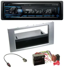 Alpine USB Bluetooth DAB MP3 Autoradio für Ford Fiesta Focus 2004-2008 silber