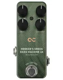 Педаль эффектов для бас-гитары One Control Hooker's Green Bass Machine 4K Bass Overdrive